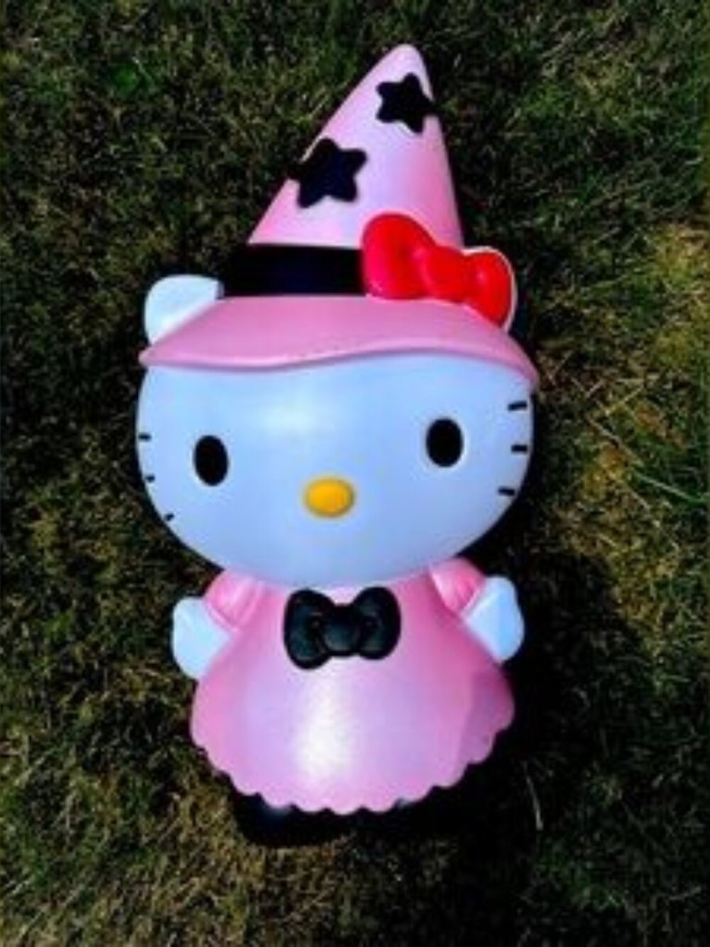Hello Kitty Pink Witch Blow Mold 23” Halloween Light Up Decor Outdoor Indoor NWT